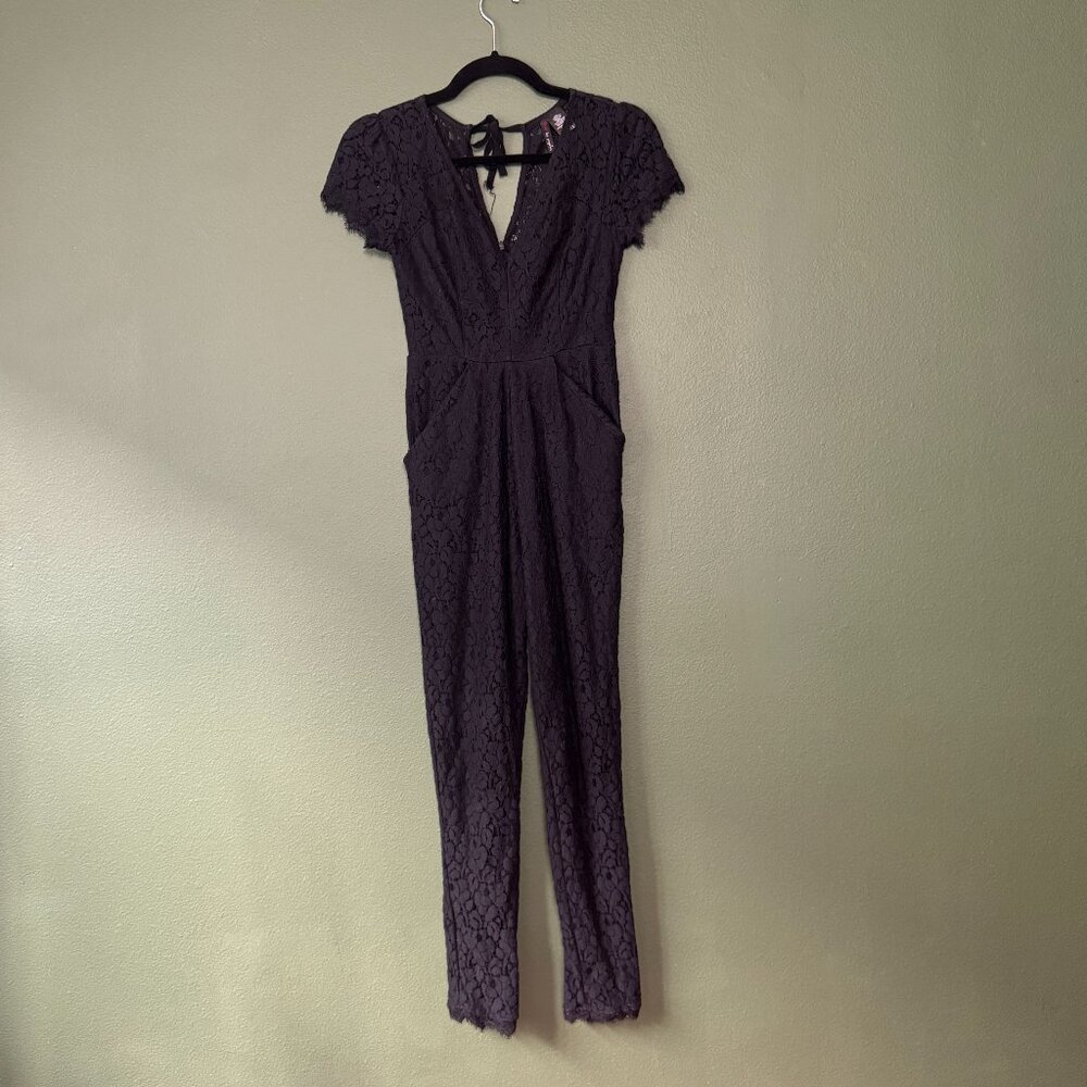 Fire Los Angeles Black Lace JumpsuitFire Los Angeles Black Lace Jumpsuit - Picture 2 of 4